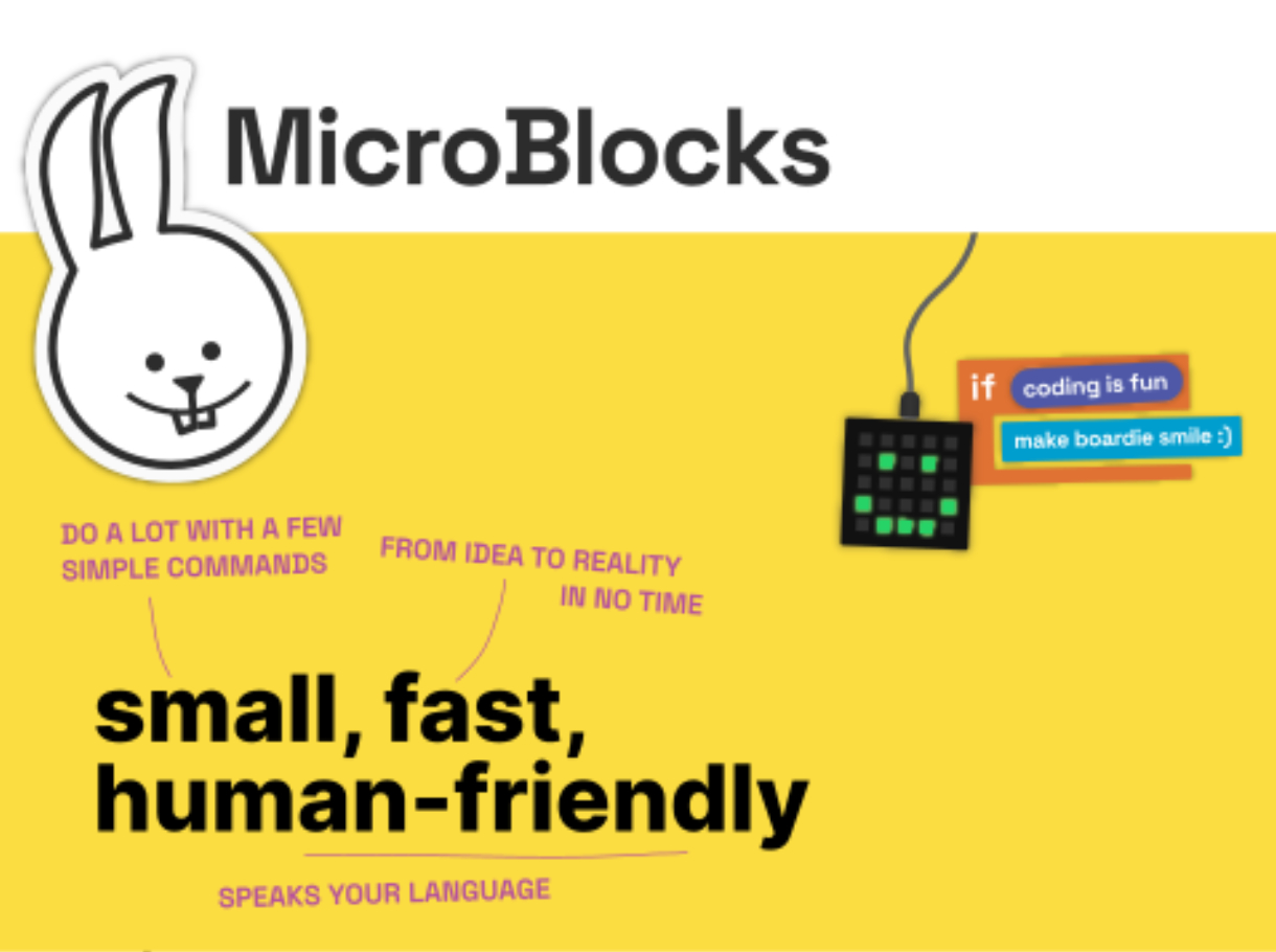 Build & Code Your Own Robots with MicroBlocks!