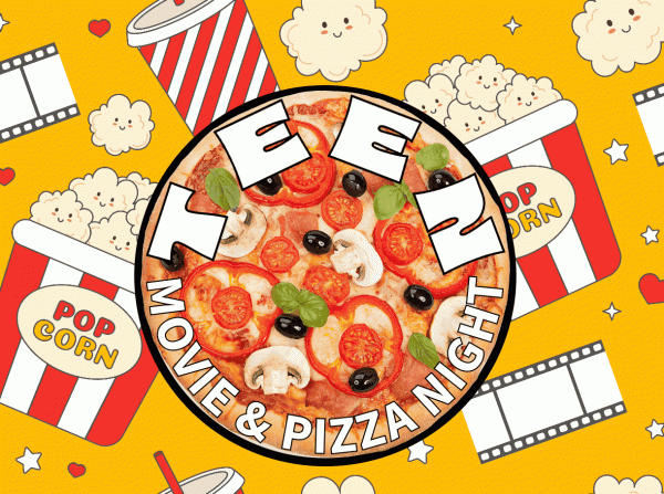 teen movie night popcorn pizza
